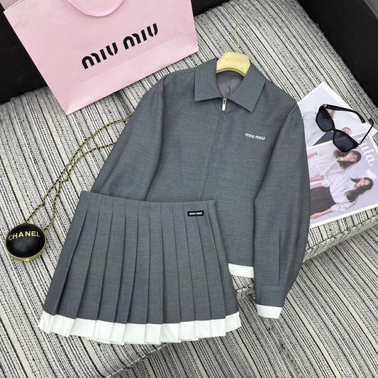 New contrast white edge design lapel jacket suit
