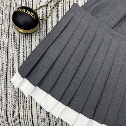 New contrast white edge design lapel jacket suit