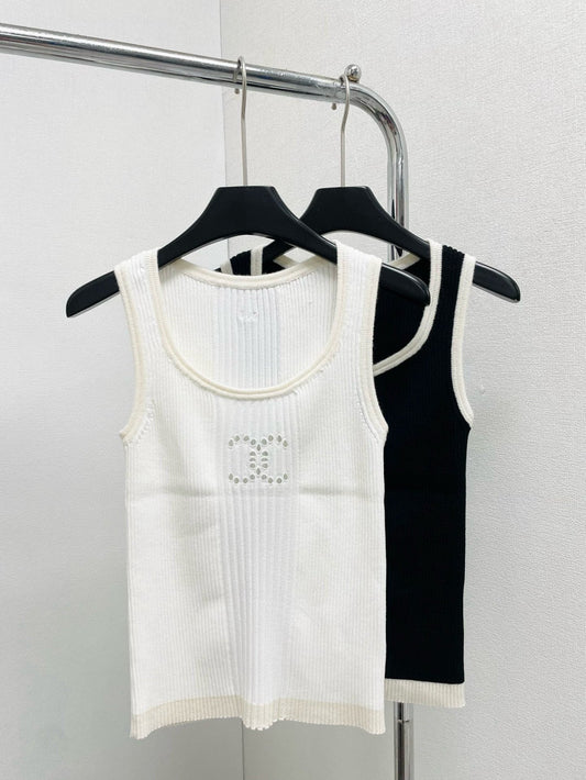 24 New jacquard knitted vest