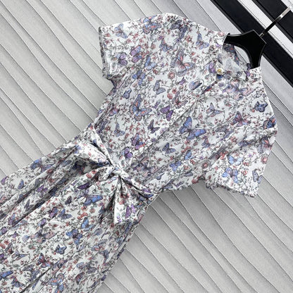 D 25 Vine and butterfly pattern dress