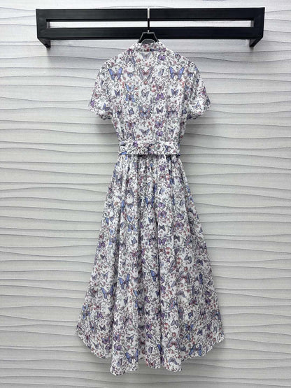 D 25 Vine and butterfly pattern dress