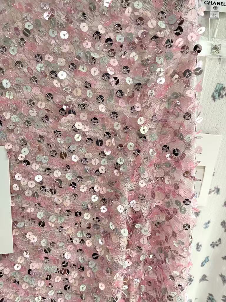 c 25 Pink bead cardigan