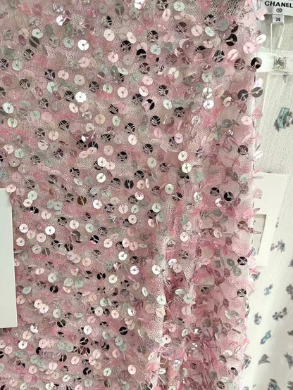 c 25 Pink bead cardigan