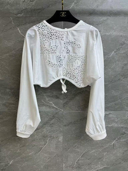 25 Hollow out backless shirt