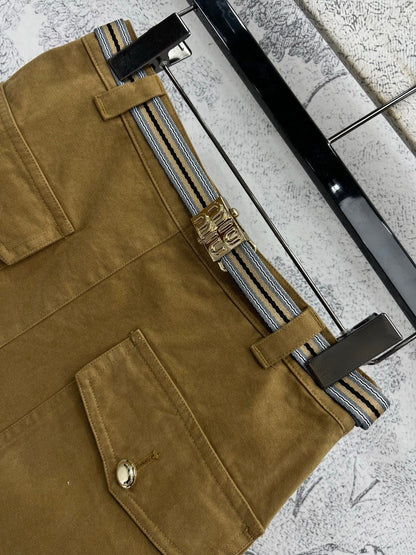 25 new Ribbon belt short skirt