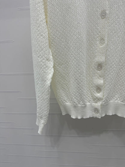 2025 Spring and Summer New Hollow Knit Cardigan