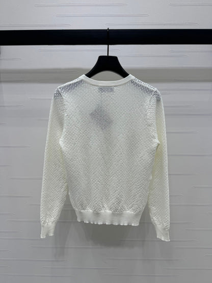 2025 Spring and Summer New Hollow Knit Cardigan