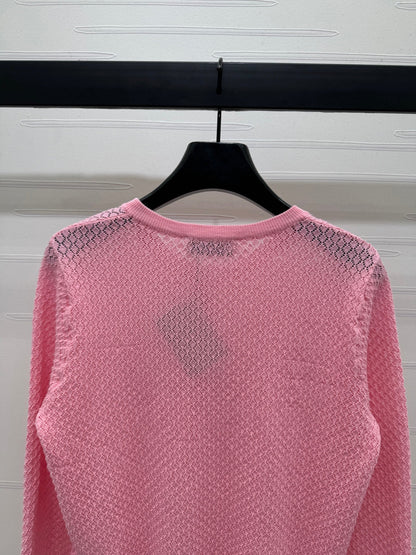 2025 Spring and Summer New Hollow Knit Cardigan