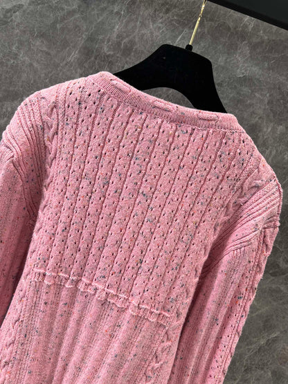 25Ss Early Spring New Product Heavy Craft Lace-up Pollen Cardigan