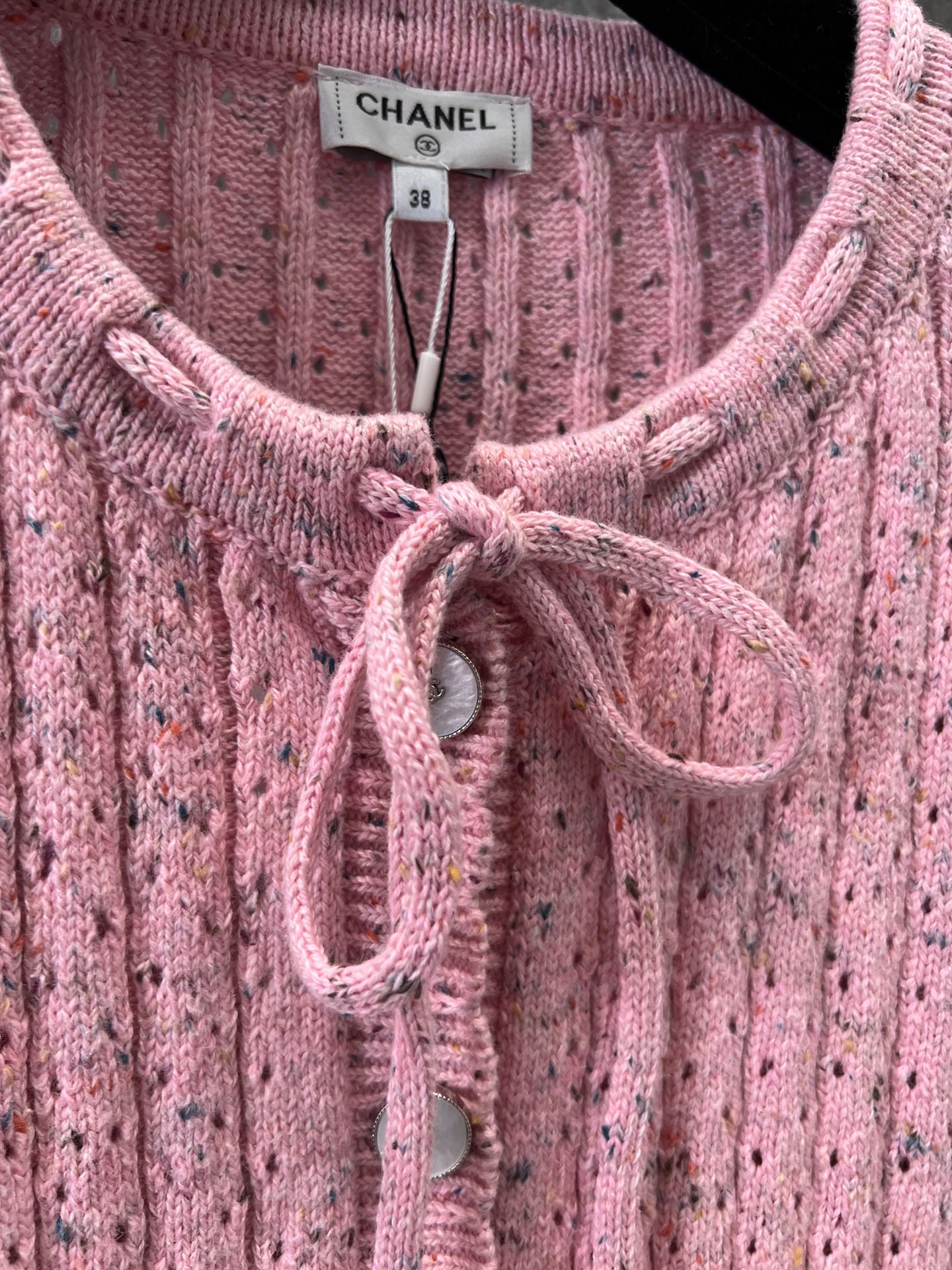 25Ss Early Spring New Product Heavy Craft Lace-up Pollen Cardigan