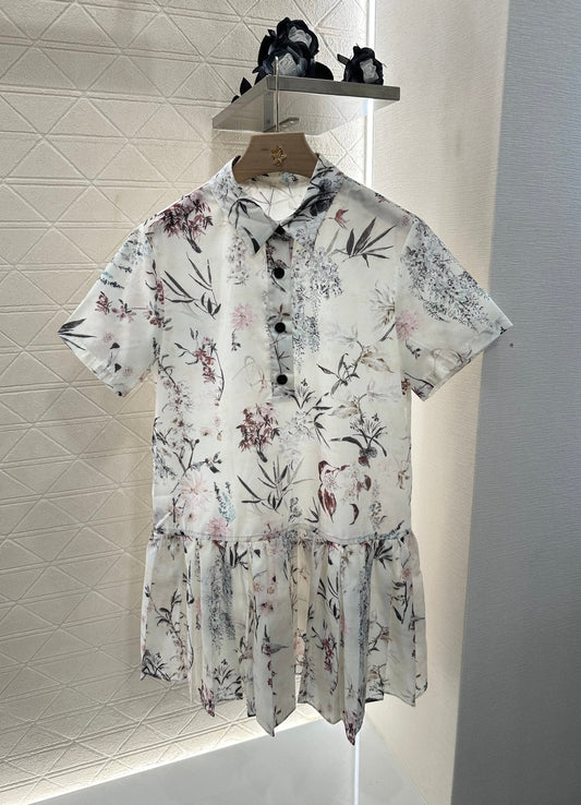 25 Pleated Short Sleeve Dress
