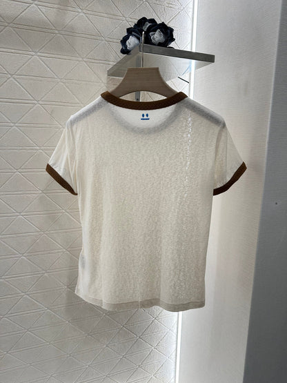 25 round neck smiley face short sleeves
