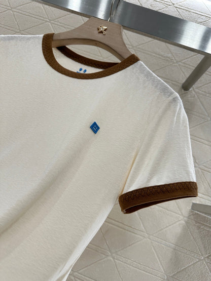 25 round neck smiley face short sleeves