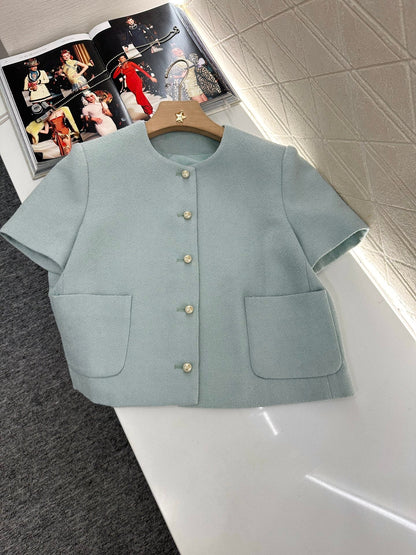 25 round neck dress skirt suit