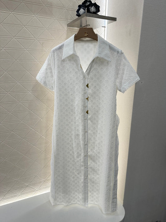 25 Belt Jacquard Dress