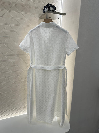 25 Belt Jacquard Dress