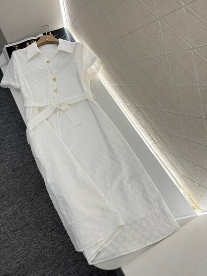 25 Belt Jacquard Dress