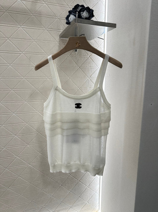 25 Knitted layered lace camisole