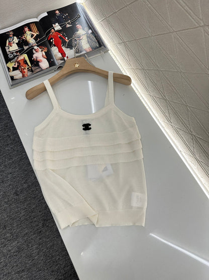 25 Knitted layered lace camisole