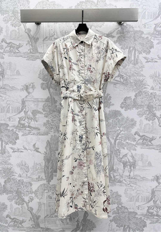 2025 New Arrivals Printed Belt Dress