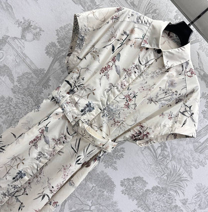 2025 New Arrivals Printed Belt Dress
