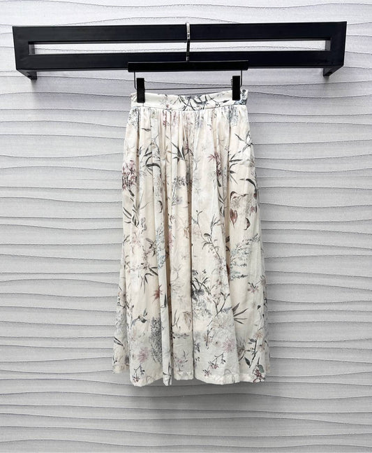 2025 New Arrivals Printed Pressed Skirt