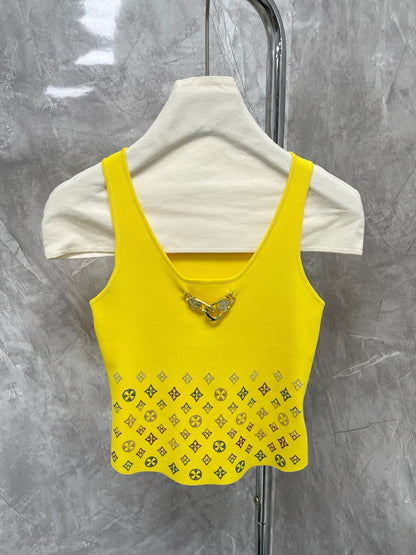 25 Classic floral rhinestone splicing metal buckle at the hem 🔗 Decorative vest