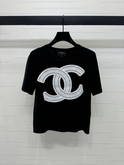 25  Double logo knitted short sleeved shirt