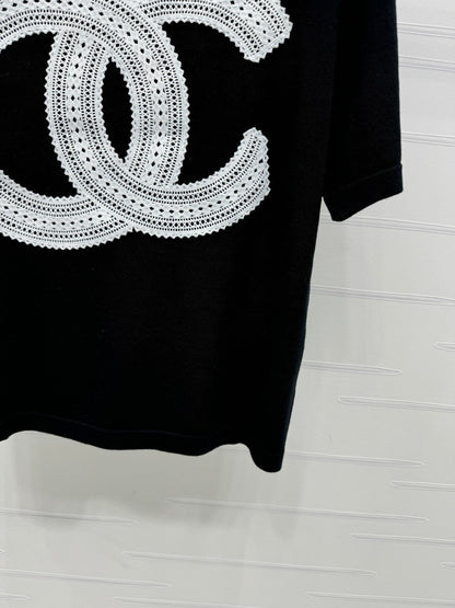 25  Double logo knitted short sleeved shirt