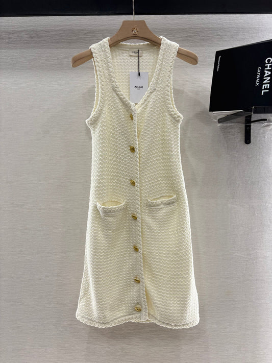 2025 New Crochet Knitted Vest Dress
