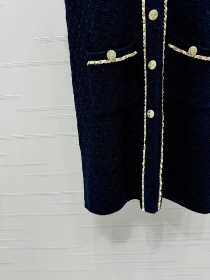 2025 Spring and Summer New Chain Knitted Vest Dress