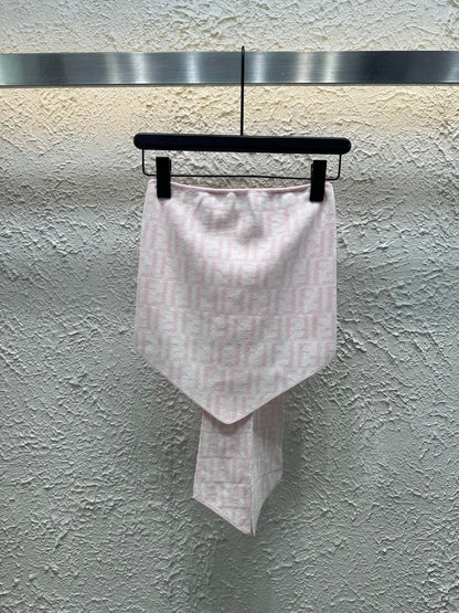 25 Summer new double F jacquard front and back two-way tube top