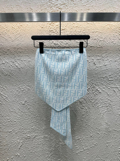 25 Summer new double F jacquard front and back two-way tube top