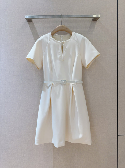 2025 new three-dimensional round neck raglan sleeve dress