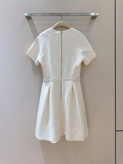 2025 new three-dimensional round neck raglan sleeve dress