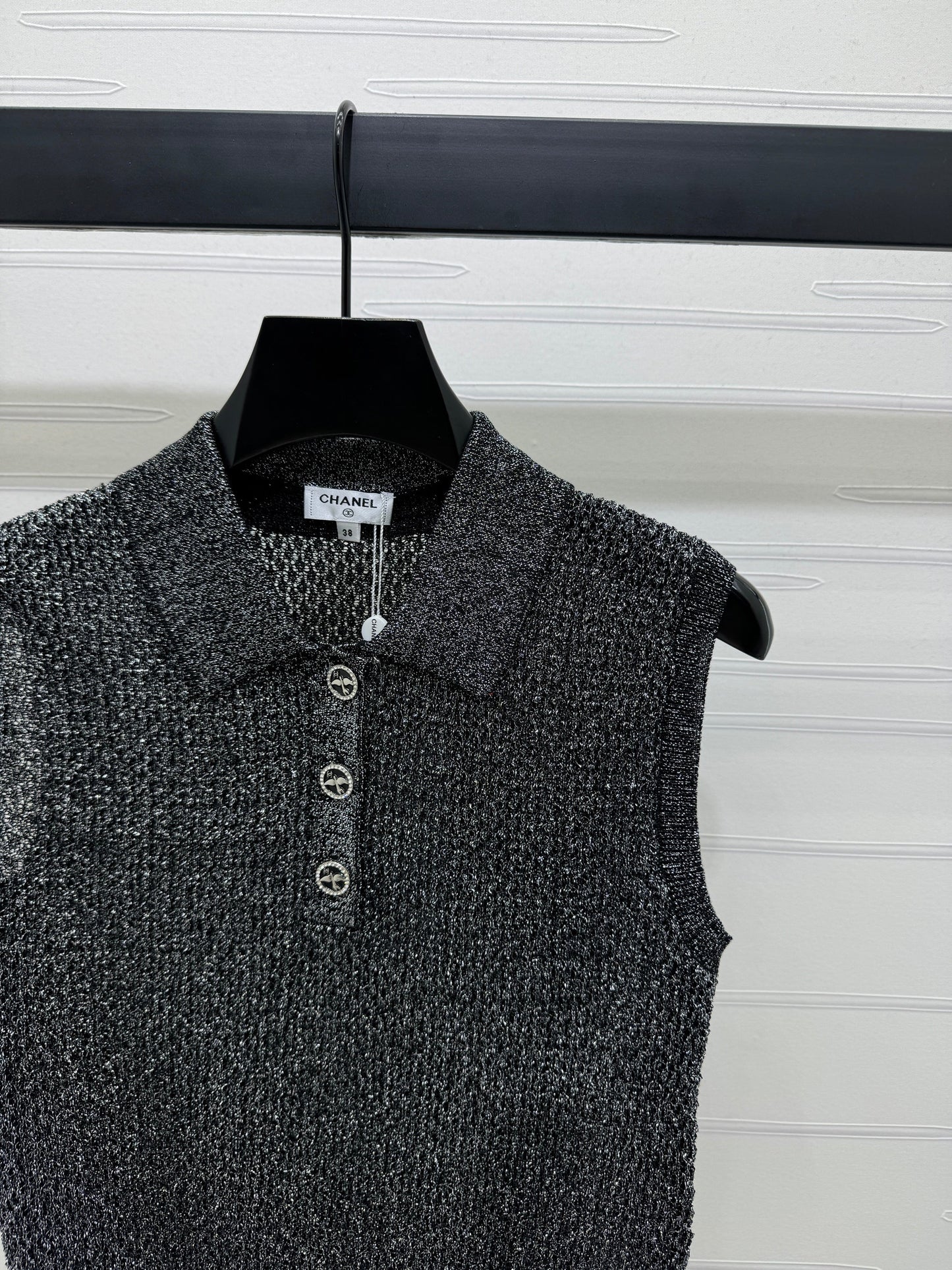 25 Spring and Summer Newest Series! Heavy Sequin Lapel Knitted Vest