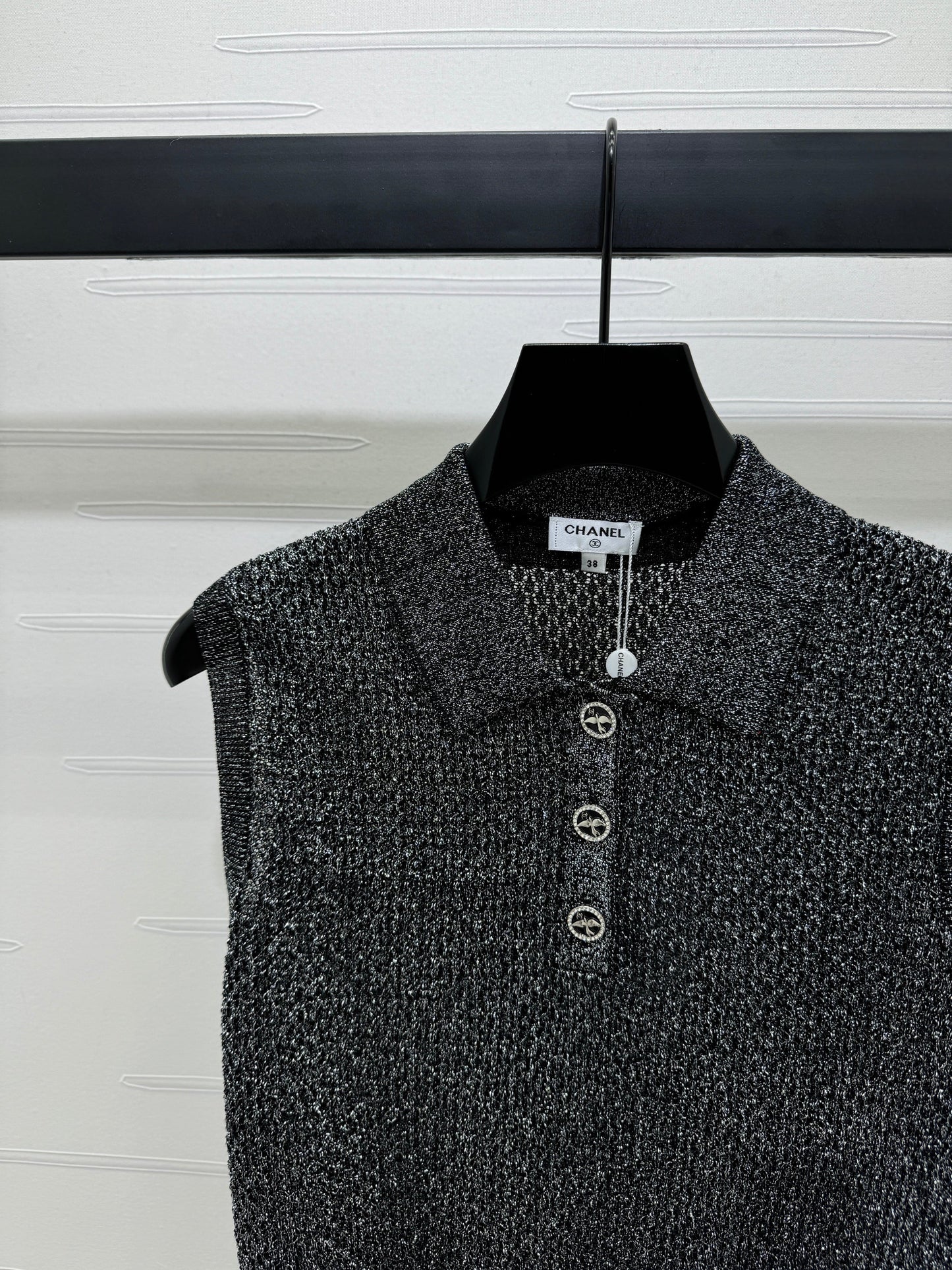 25 Spring and Summer Newest Series! Heavy Sequin Lapel Knitted Vest