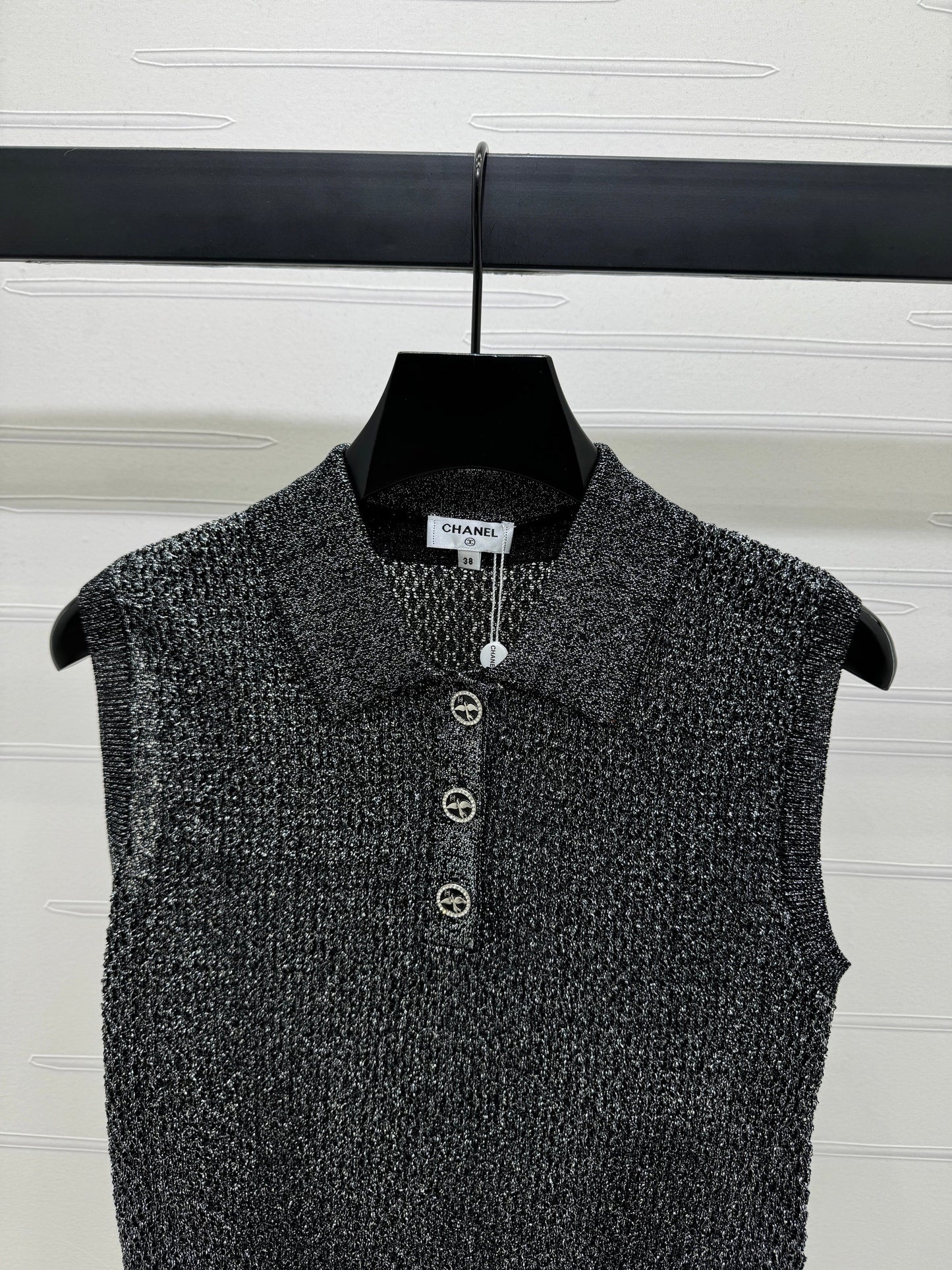 25 Spring and Summer Newest Series! Heavy Sequin Lapel Knitted Vest