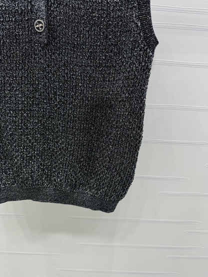 25 Spring and Summer Newest Series! Heavy Sequin Lapel Knitted Vest