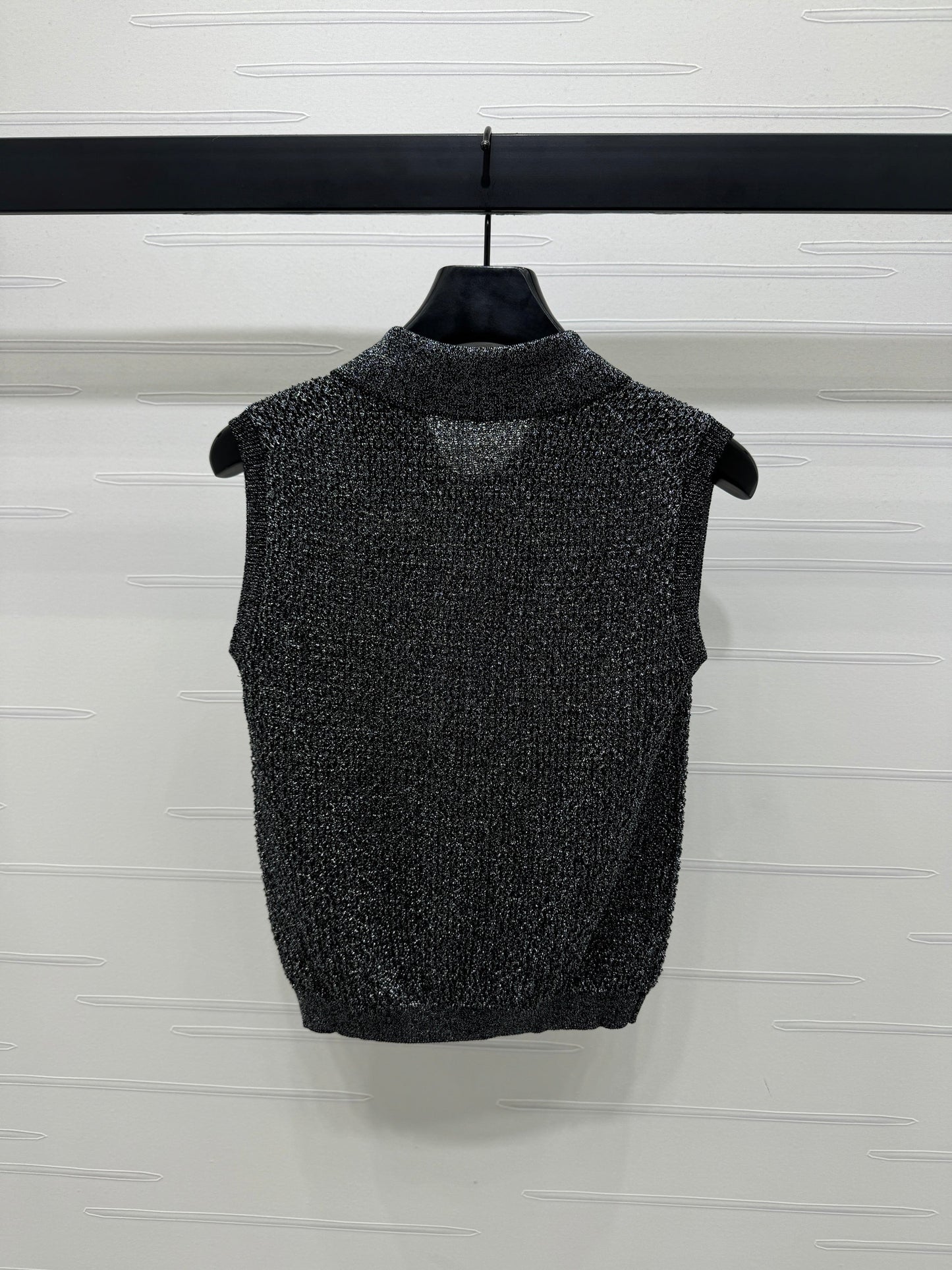25 Spring and Summer Newest Series! Heavy Sequin Lapel Knitted Vest