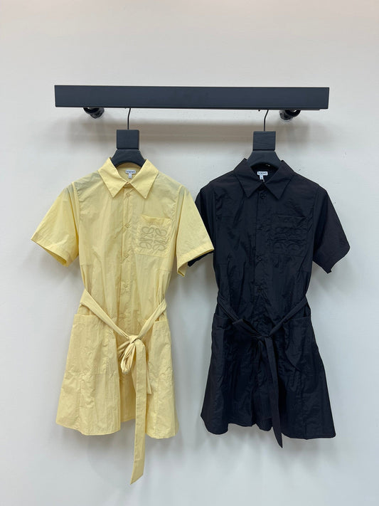 25 Spring and Summer New Loose Artistic Belt Dress