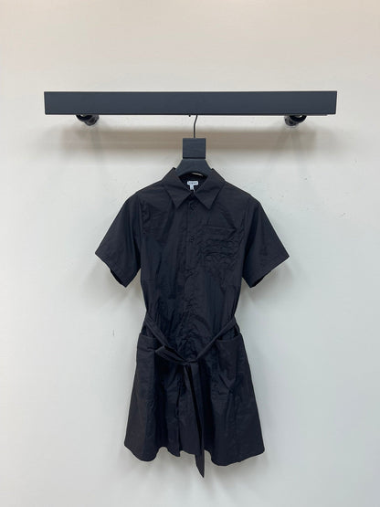 25 Spring and Summer New Loose Artistic Belt Dress