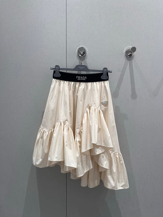 25ss spring and summer new irregular ruffle skirt