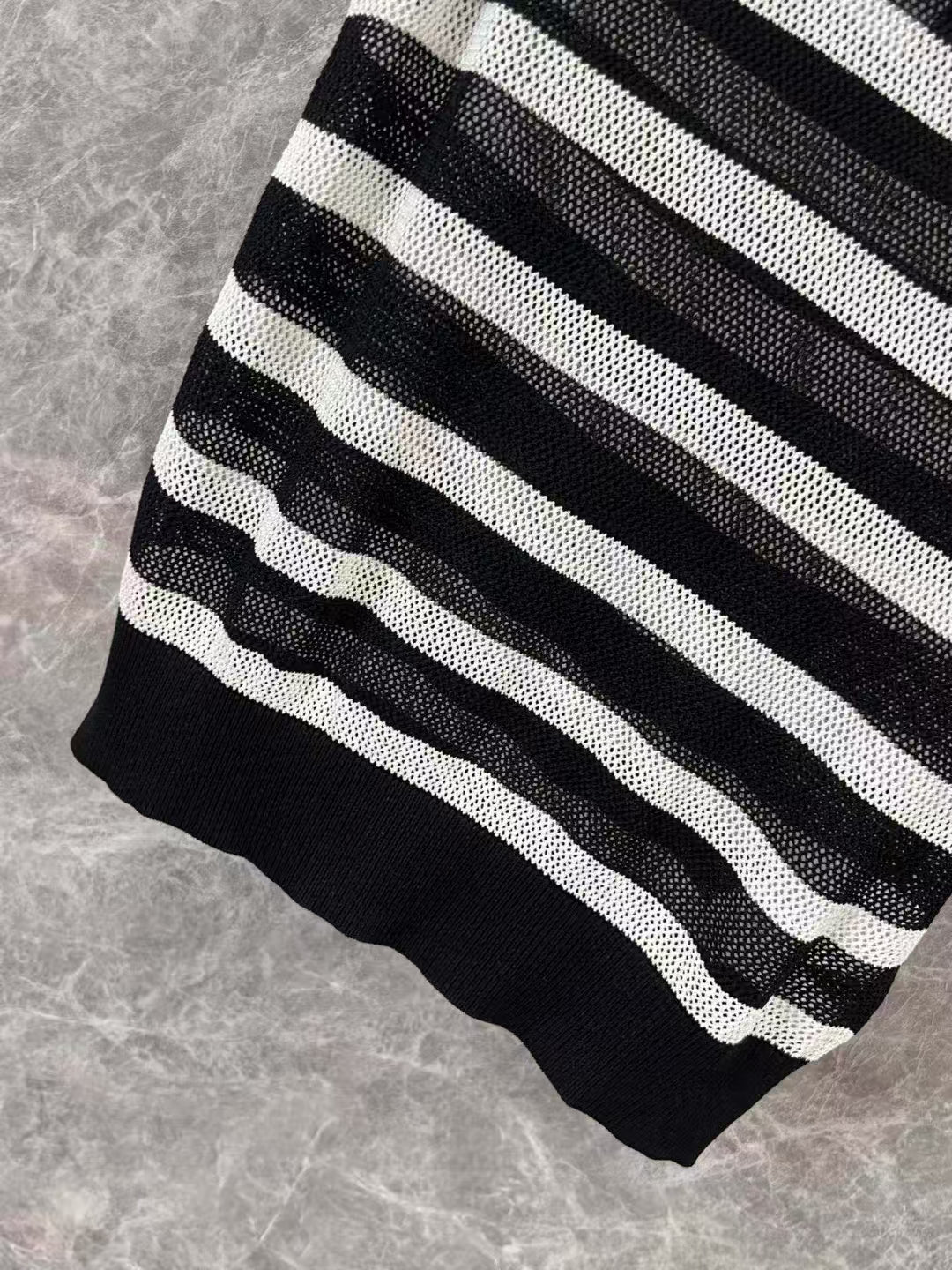 25SS Spring and Summer New Simple and Versatile Striped Knitted Hollow Vest