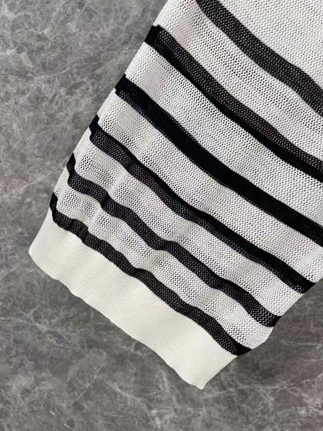 25SS Spring and Summer New Simple and Versatile Striped Knitted Hollow Vest