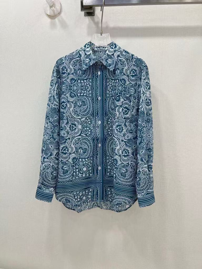 25ss Positioning floral pattern short shirt