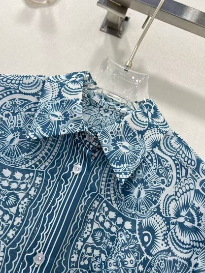 25ss Positioning floral pattern short shirt