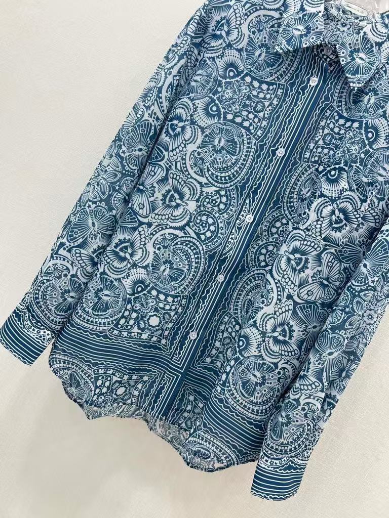 25ss Positioning floral pattern short shirt