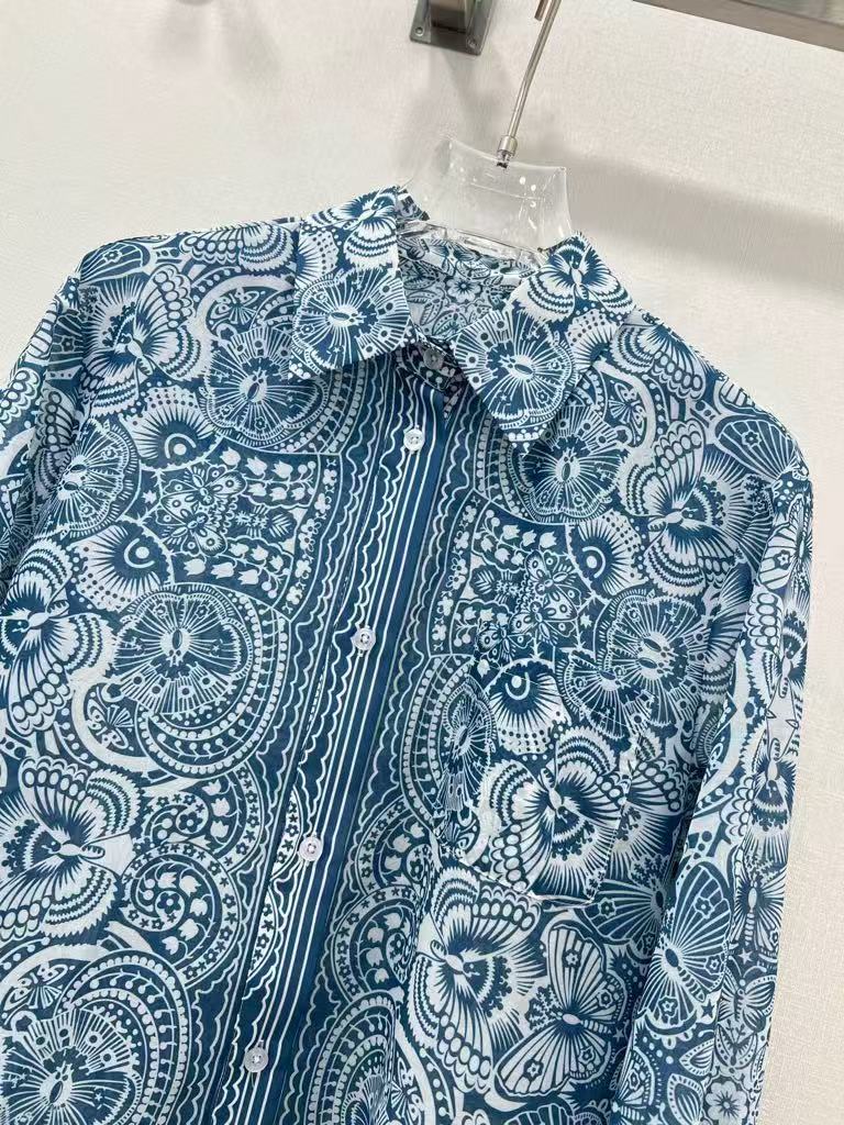 25ss Positioning floral pattern short shirt