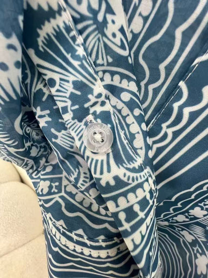 25ss Positioning floral pattern short shirt